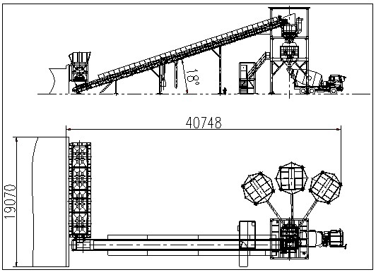 HZS150 concrete batching plant 