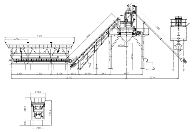 HZS50 Concrete Batching Plant