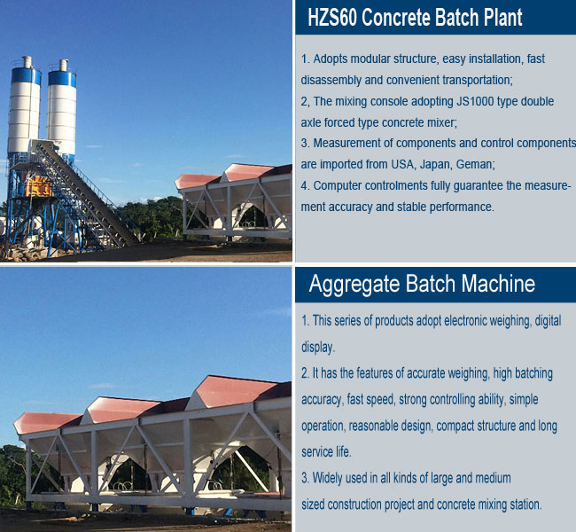 HZS60 Concrete Batching Plant 