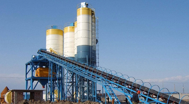 HZS90 concrete batching plant