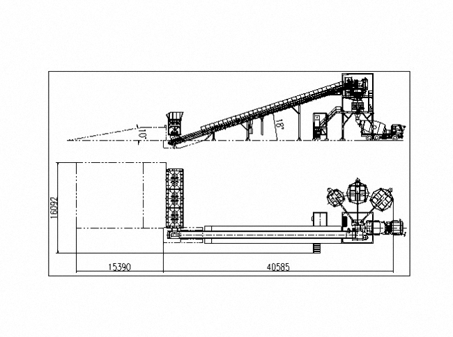 HZS90 concrete batching plant