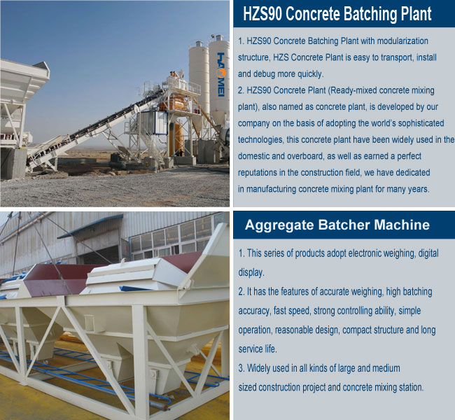 HZS90 concrete batching plant