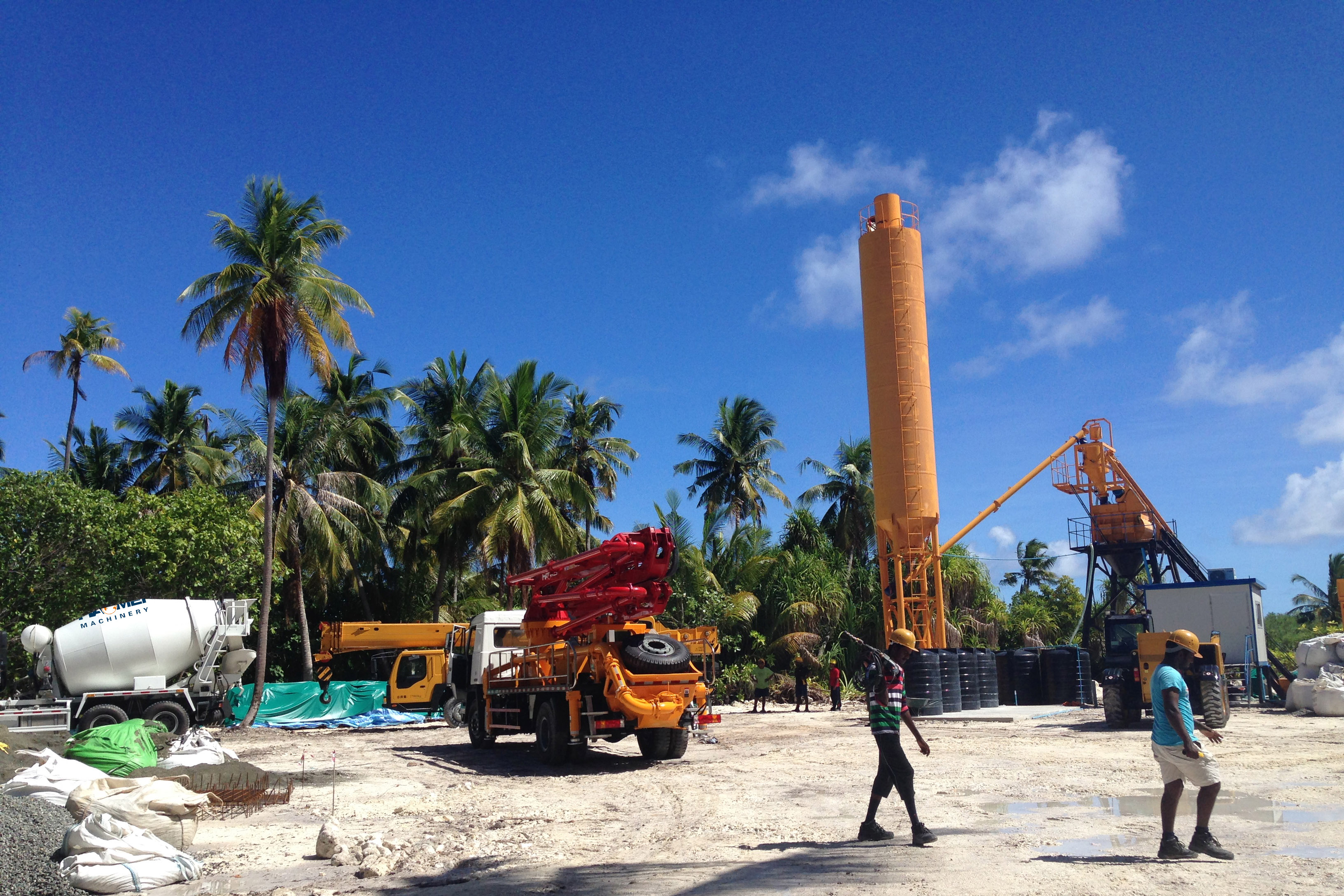 eight steps of concrete batching plant installation