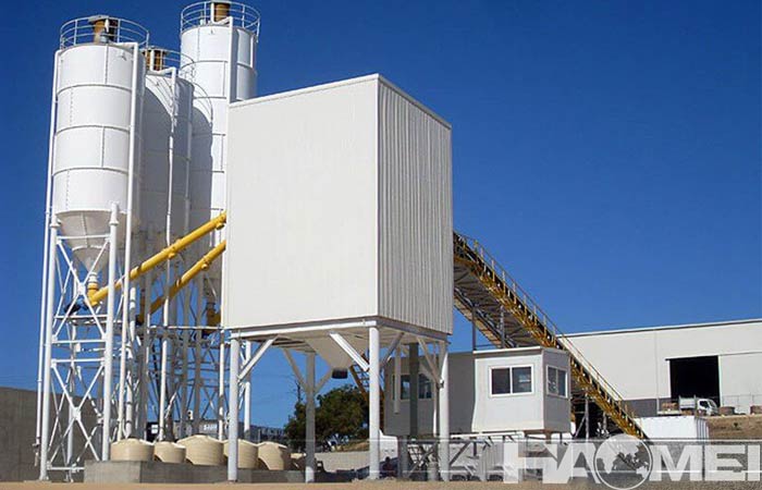 stationary concrete mixing plant factory