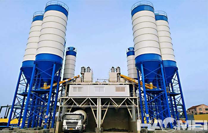 stationary concrete batching plant