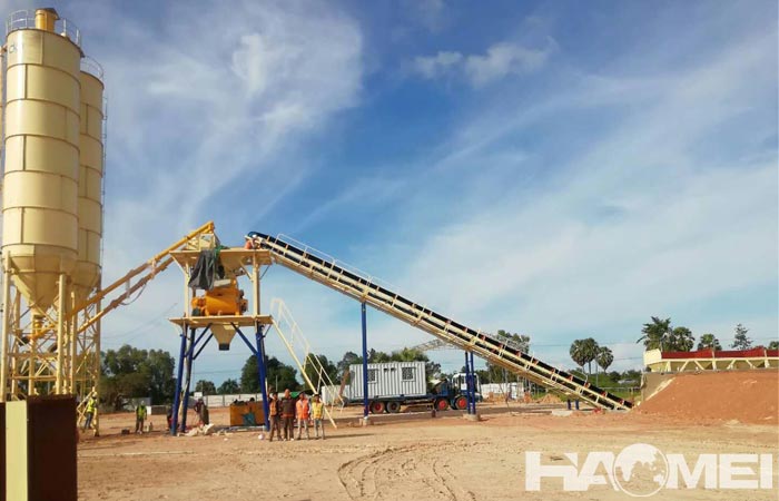 stationary concrete batching plant factory