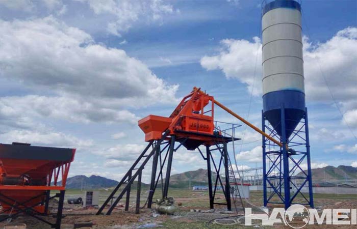 Small concrete batching plant model select