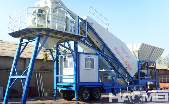 concrete mixing plant mobile type