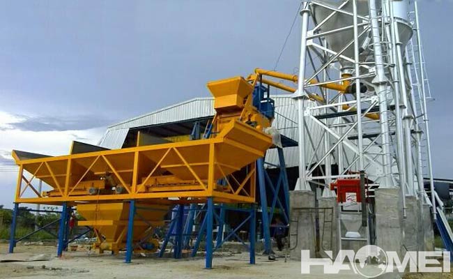 skip hoist type concrete batching plant