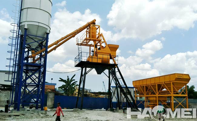 skip hoist concrete batching plant price