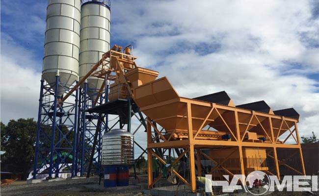 hopper lift concrete batching plants