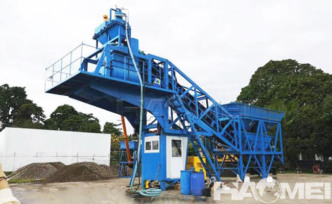 fully automatic mobile concrete batching plant