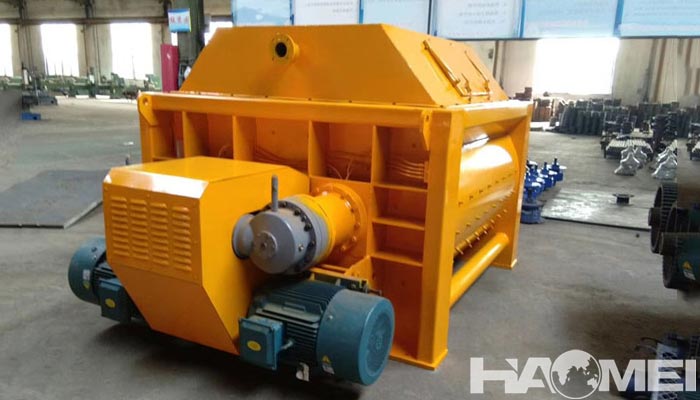 twin shaft forced concrete mixer