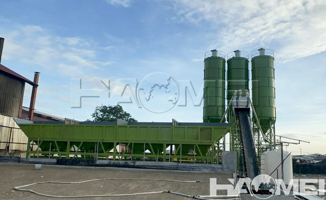 belt type concrete batching plant price