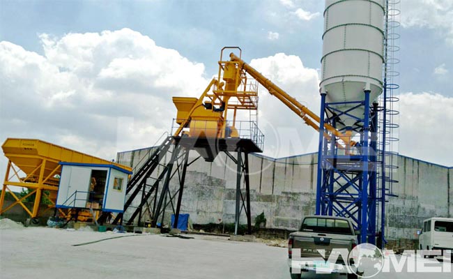small production capacity concrete mixer plant