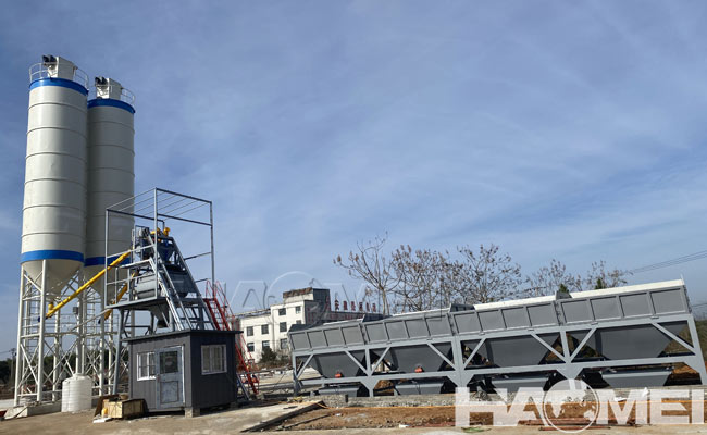 50m3/h precast concrete batching plant
