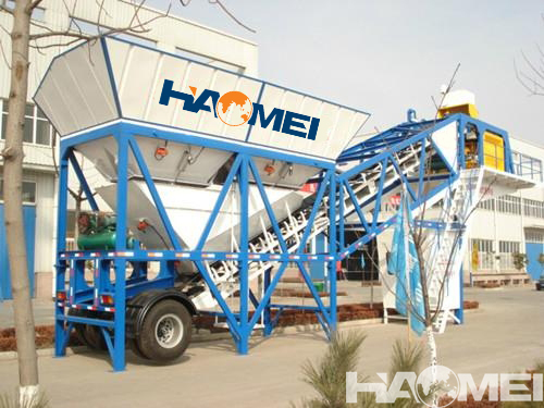 mobile compact concrete batching plant
