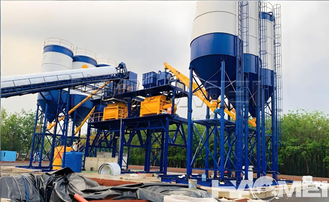 wet type concrete batching plant