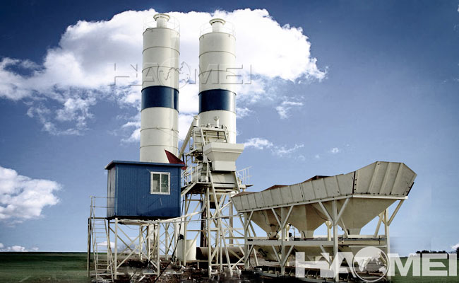compact structure concrete batching plant